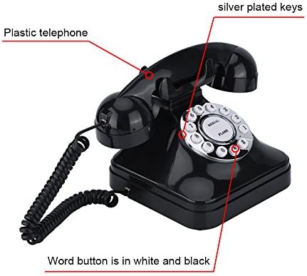 Bewinner Régi Asztali Vezetékes Telefon, multifunkcionális Műanyag Home Telephone - Flash, a Re-dial pedig Tartalék - Hagyományos