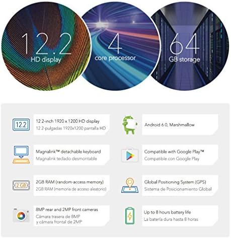 Pro12 WiFi 12.2 a 2 az 1-ben Érintőképernyős Tablet PC, Mely Android 6.0 (Pillecukor) Operációs Rendszer, Fekete