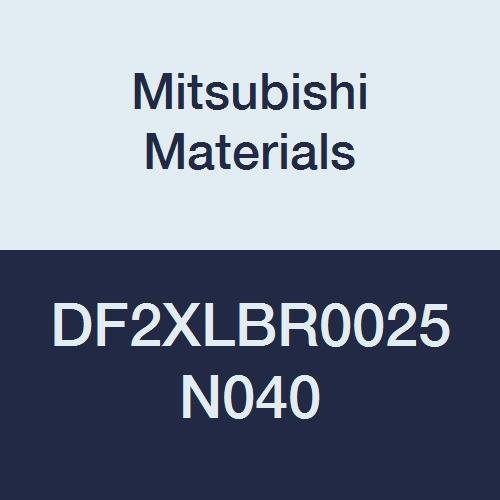 Mitsubishi Anyagok DF2XLBR0025N040 Sorozat DF2XLB Keményfém, Gyémánt Bevonatú Végén Malom, 2 Hosszú Nyak Fuvola a Grafit,