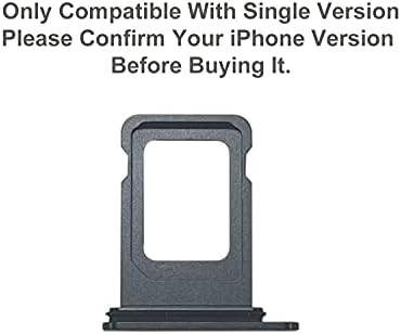EMiEN pótalkatrészek Kompatibilis az iPhone 12 Pro / 12 Pro Max SIM-Kártya Tálca Vízálló Gumi Gyűrű Fekete (Egységes Kártya