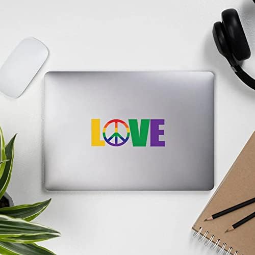 Büszkeség, Szeretet, Béke LGBTQ Matricák Leszbikus Büszkeség LGBTQ Szivárvány Támogató Laptop Matrica Dobon Matrica Laptop