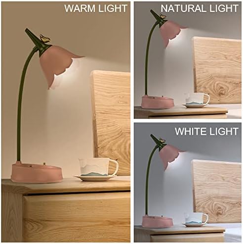Virág LED-es asztali Lámpa Vezeték nélküli asztali Lámpát Állítható Hattyúnyak Szabályozható Érintse meg Újratölthető Akkumulátor