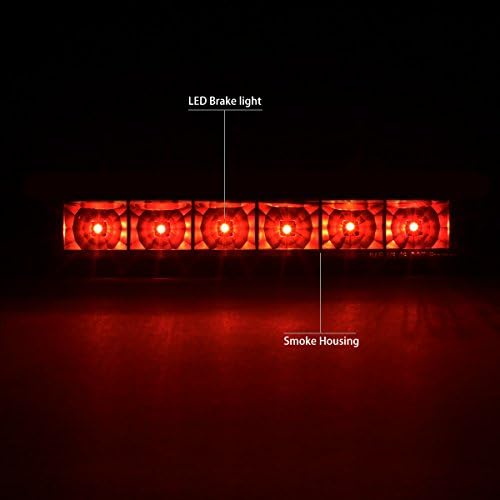 Auto-Dinasztia Hátsó Magas Mount Színezett Ház Piros LED 3. Harmadik Farok Fék Lámpa Lámpa Kompatibilis Chevy Express / GMC