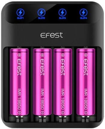 Efest BUJA Q4 Intelligens LED Akkumulátor Töltő 20700 / 18650 / 26650 / 26500 / 18500 / 18350 / 17340 / 16340 / 14500 / 10440