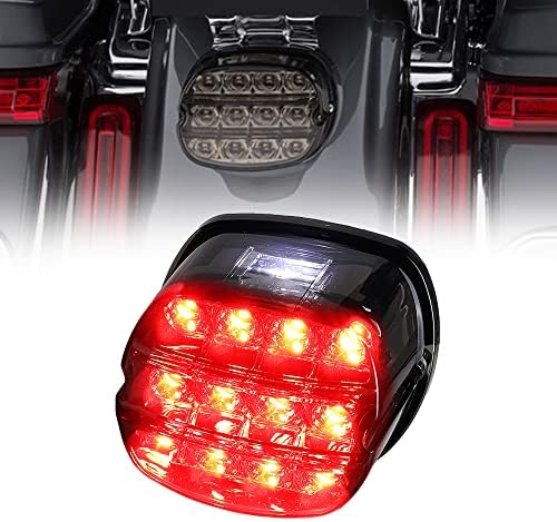 Atubeix Fekete Villódzó LED hátsó Lámpa Frissítés HD hátsó Lámpák Szerelvények a Harley Dyna Road King Electra Glide Street