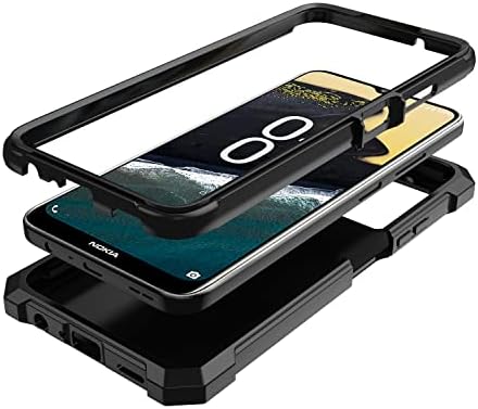 HAIJ Nokia G400 esetében, Edzett Üveg kijelző Védő fólia 360 Teljes Test Lágy TPU Lökhárító Ütésálló Szilikon Védő Telefon