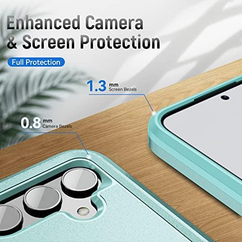 Teayoha 4-in-1 Samsung Galaxy A54 5G az Esetben, [2 Csomag Edzett Üveg Képernyő + Edzett Kamera Lencséjét Védő], Vékony,