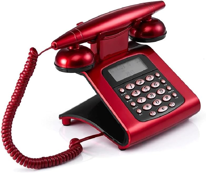 KXDFDC Antik Vezetékes Vezetékes Telefon, Fix Retro Telefon Gombot, Tárcsázza a Klasszikus, Dekoratív Telefon Haza, Család
