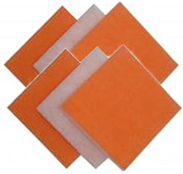 (6 darab), Narancs/Fehér Poliészter Levegő Szűrő Párna, 1 Vastag, MERV 8, Ízléstelen (10x10x1)