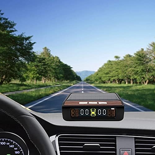 WDBBY Autó TPMS abroncsnyomás-Ellenőrző Rendszer, Automatikus Biztonsági Riasztó Rendszer Monitor Digitális LCD Kijelző Napenergia