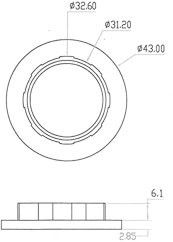 E14 lámpaernyőt Gallér Gyűrűk,JNXQWE Fény Aljzat Gyűrű,E14 E12 Zár Foglalat Csere Adapter Gyűrű Belső Átmérője 1, 1 Cm（28mm）,