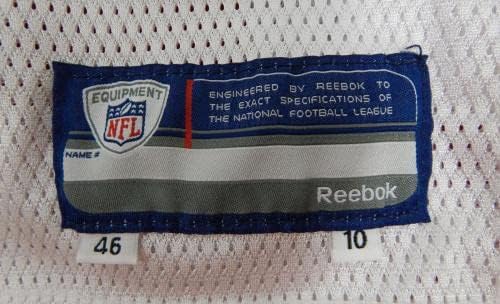 2010-ben a San Francisco 49ers 47 Játékban Használt Fehér Jersey DP06189 - Aláíratlan NFL Játék Használt Mezek
