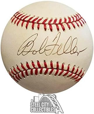 Bob Feller Aláírt Hivatalos Amerikai profi Baseball-Liga - PSA/DNS-COA - Dedikált Baseball