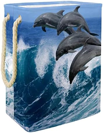 Inhomer Delfinek Tánc, A Tenger Nagy Szennyesben Vízálló, Összehajtható Szennyestartót Kosara, Ruházat, Játék Szervező, lakberendezés