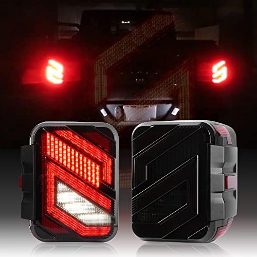 M MIBAHE LED-es hátsó Lámpák a Gladiátor JT Fordított féklámpa Kompatibilis Jeep Gladiátor JT 2019-2022, Fekete Lencse(2DB)