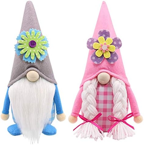 Yowein Tavaszi Gnome Húsvéti svéd tomte barátja a Gnome 2 Tavaszi Virág Skandináv Figura Északi Plüss Parasztház lakberendezés