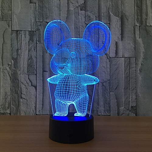MMYYY 3D Éjjeli Lámpa A Koala Akril 3D-s Led-es Éjszakai Fény, Sztereó Látás Lámpa, 7 Szín Változó USB Hálószoba Éjjeli Fény