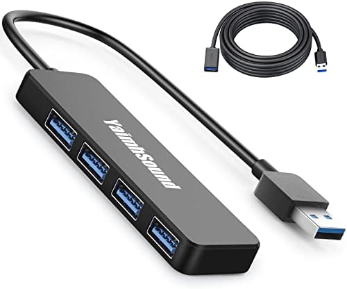 YaimhSound 4-Port USB 3.0 Hub Levehető Hosszabbító Kábel, 7-Port USB Hub