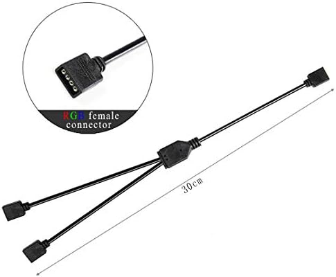 ICIH SMD5050 4 tűs LED Szalag Csatlakozó Készlet, 2 Módon RGB Elosztó Kábel 2db 8.2 ft RGB Hosszabbító Kábel 10 mm szélesség