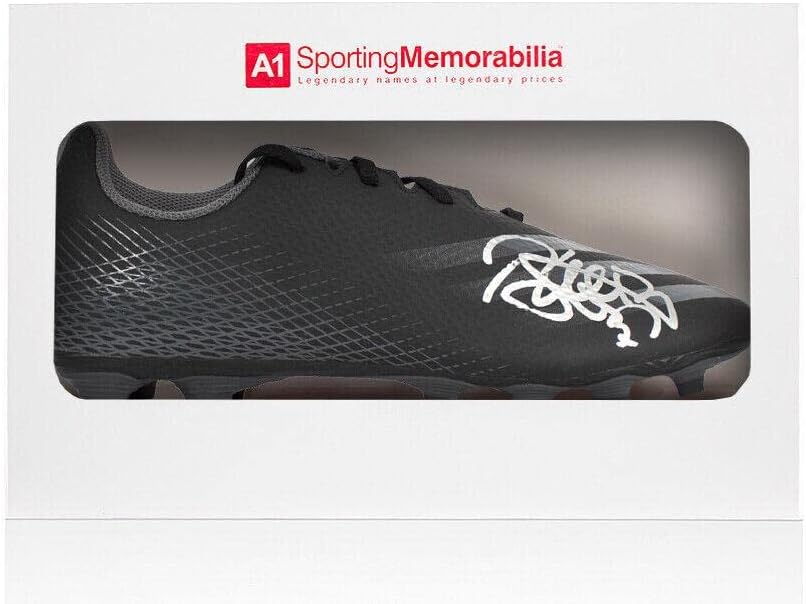 Fiam Heung min Aláírt labdát Boot - Adidas, Fekete díszdobozban Autogram - Dedikált Focilabda