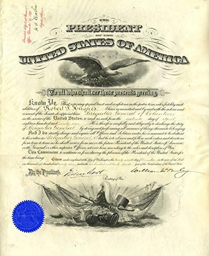 William McKinley aláírt Katonai Bizottság - 1900-én kelt Elnöki Autogramot