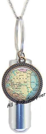 AllMapsupplier Divat Hamvasztás Urna Nyaklánc Kenya térkép Urna,Kenya Urna,Kenya Hamvasztás Urna Nyaklánc Elfogadása Urna,Elfogadása
