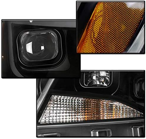 ZMAUTOPARTS LED Tér Vetítő Fényszórók, Fényszóró Black w/6.25 Kék DRL Kompatibilis 2015-2019 Chevy Colorado