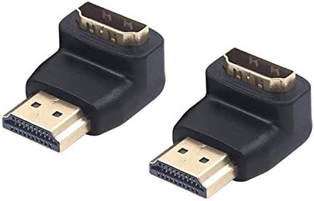 VCE HDMI 90 Fokos Adapter 2 Csomag, derékszögű, HDMI Férfi-Női l-Adapter 3D&4K Támogatott