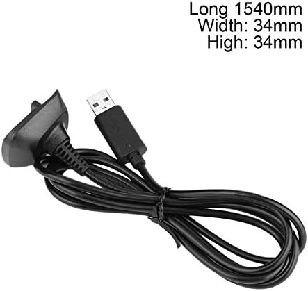 Szuper Hosszú Töltés USB Kábel Töltő Akkumulátor kábel Kábel Alkalmas Xbox 360 Controller Fekete