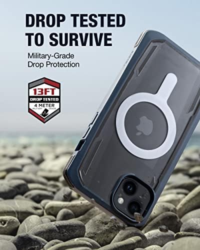 RAPTIC Biztonságos Kompatibilis MagSafe iPhone 14 Esetben Katonai szintű 13ft Csepp Védelem, Erős, Mágneses, Ütésálló & Anti-Karcolás,