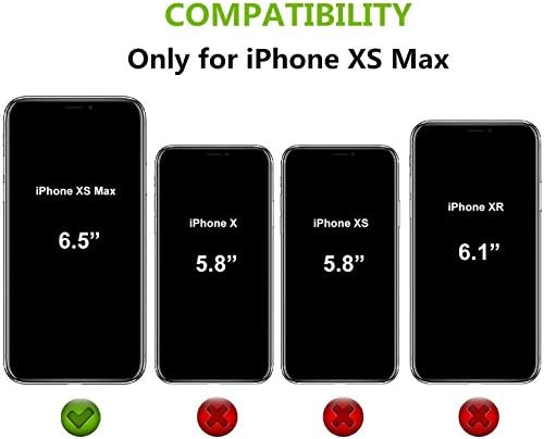 iCoverCase iPhone Xs Max Tárca az Esetben a Hitel-Kártya-Tartót, majd Csuklópántot, RFID-Blokkoló Valódi Bőr Flip Tok Mágneses