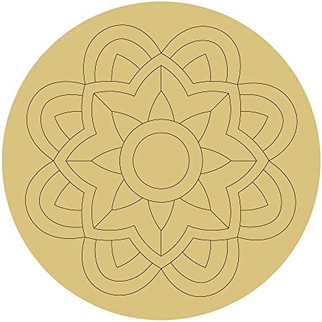 Mandala Vonal Tervezési Kivágott Otthon Dekor Mindennapi Ajtó Fogas MDF Alakú Vászon Stílus 6 Art 1 (24)