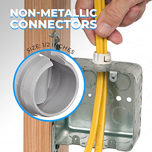 OhLectric Elektromos Kábel Csatlakozó Beltéri & Outdoor - Nem-Fém Csatlakozó Egységes & 2 Kábelek - Snap-Könnyű Telepítés