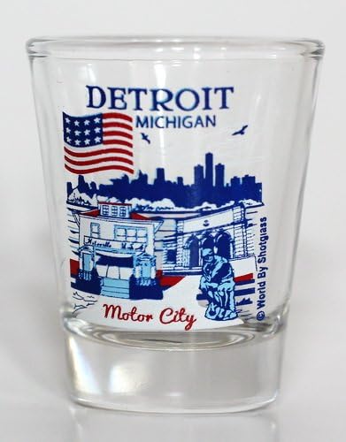 Detroit, Michigan Nagy Amerikai Városok Gyűjtemény Pohár
