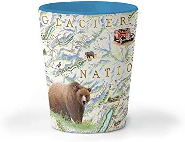 Xplorer Térképek Gleccser Nemzeti Park Térkép Kerámia Pohár, BPA-Mentes - Az Irodában, Otthon, Ajándék, Fél - Tartós és tartja