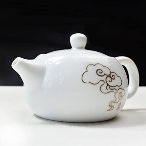 Porcelán Teáskanna, 6oz teáskannában Fehér Kínai kung fu-ja Teás Készlet (Kedvező felhők)
