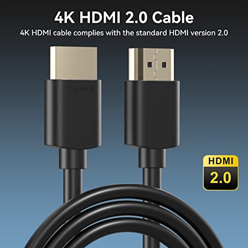 CMSTEDCD 4K-HDMI Kábel 4FT 1,2 M Magas Sebesség 18Gbps 2.0 HDMI kábel Kábel Támogatja a 4K 60Hz UHD 2160p 1080p 3D HDR Audio