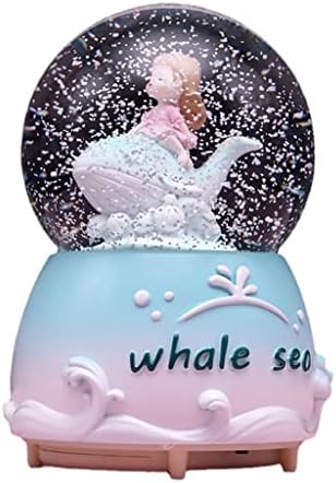HMGGDD Álom Delfin kristálygömb Lány Születésnapi Ajándék lehet Forgatni A Lebegő Hó Music Box Oktáv Doboz Díszek (Szín :