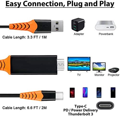 Tek Styz PRO USB-C HDMI Dolgozik GMC 2019 Sierra a 4k-s a hálózati Port, 6ft Kábel Teljes 2160p@60Hz, 6Ft/2M Kábel [Thunderbolt