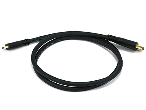 Monoprice 6ft 30AWG Nagy Sebességű HDMI-Kábel - HDMI Csatlakozó HDMI Mini Csatlakozó - Fekete