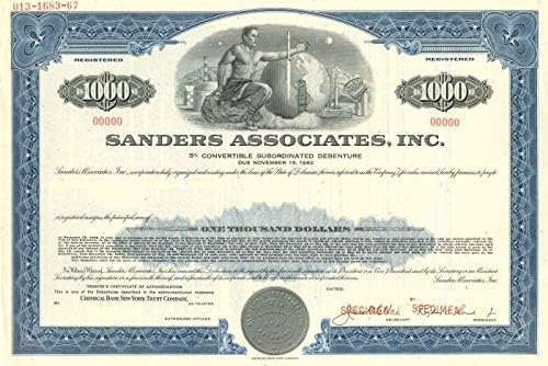 Sanders Associates, Inc. - $1,000 - Bond