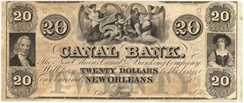 $20-Csatorna Bank - New Orleans, Louisiana - Elavult Bankjegy - C. U. De Tónusú Condtion - Papír Pénz