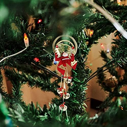 Karácsonyfa Három-Gyűrű String Karácsonyi Dekoráció Vas Kiegészítők, Díszek Bell Lakberendezés Kerámia Dekorációról