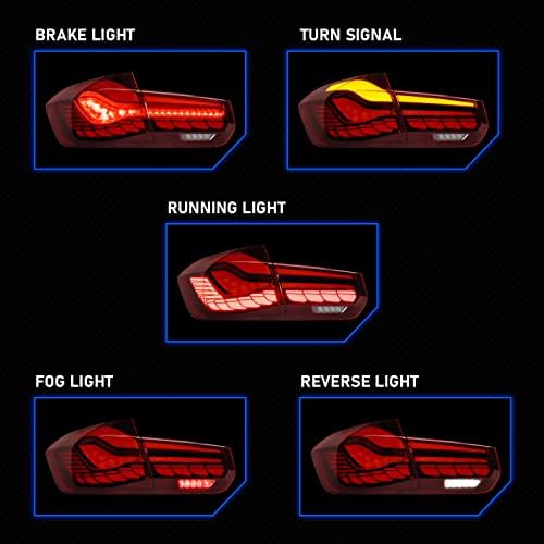 OLED Lámpa Farok féklámpa Közgyűlés a F30 F80, 2014-2019 BMW 3-as Sorozat M3, 2012-2018 320i/328i-t/328d/330e/330i/335i/340i/345i/xDrive,