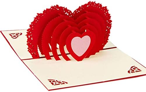 VALICLUD 3D-s Szív Üdvözlő Kártya a Papír Szerelem, Valentin-Nap, Memória Kártyák a Fél Javára Évforduló Esküvői Meghívó