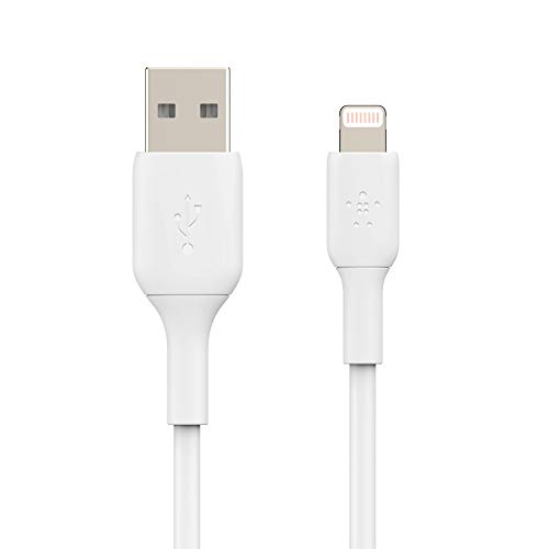 Belkin BoostCharge Lightning Kábel - 6.6 ft/2M - Mpi Hitelesített Apple iPhone Töltő USB & 24W Dual Port USB Fali Töltő -