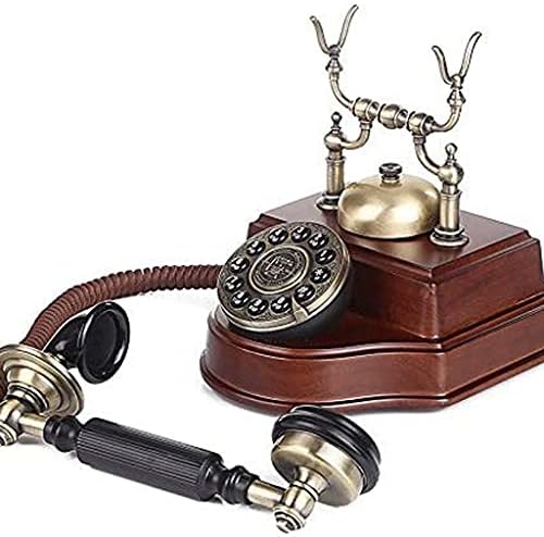 UXZDX CUJUX Telefon-Antik Telefon Vintage Antik Home Office Rögzített LandlineClassic Vintage Régimódi Forgó Tárcsa Stílus