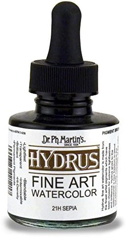Dr. Ph Martin Hydrus képzőművészeti (21H) Akvarell Üveg, 1.0 oz, Szépia