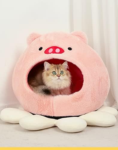 Hangulatos Macska Ágy Barlang - Aranyos Alszik Helyszínen Beltéri Macskák (Nagy, Rózsaszín)