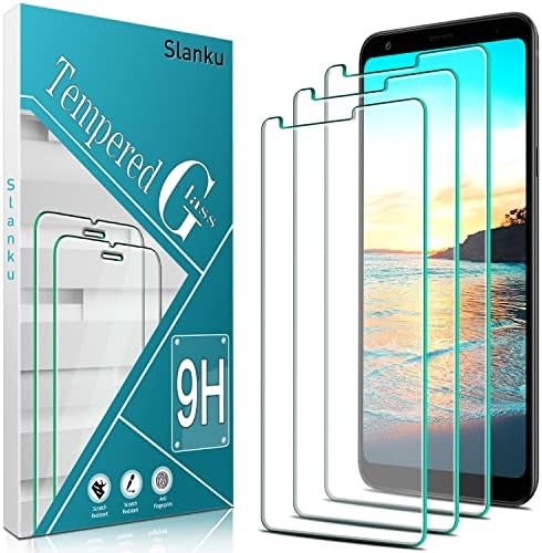 Slanku [3 Csomag] Képernyő Védő LG Stylo 5, 5 Plus, 5X Edzett Üveg Teljes Lefedettség, Nem-Buborékok, AntiScratch, Könnyen